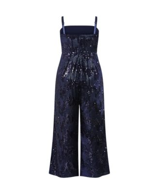 Plus Size Glimmer Sequin Strapless Jumpsuit