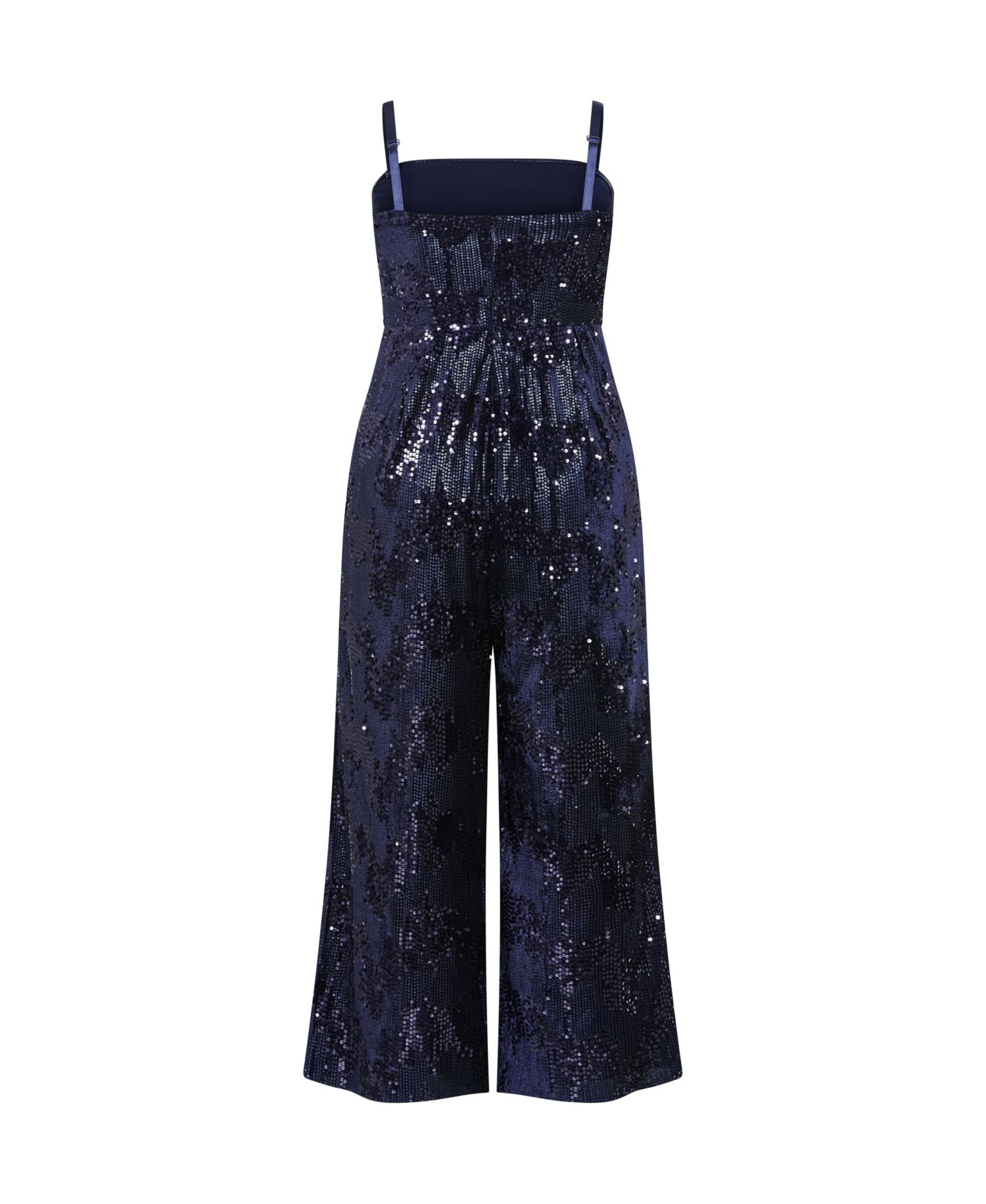 Plus Size Glimmer Sequin Strapless Jumpsuit