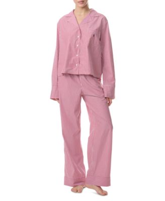Women's 2-Piece Buttoned Shirt and Pants Pajama Set