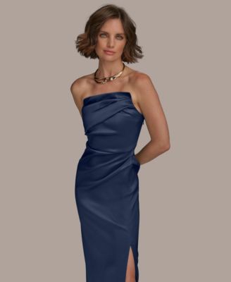Women's Ruched Strapless Gown