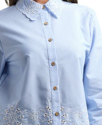 Women's Resort Button Up Long Sleeve Shirt