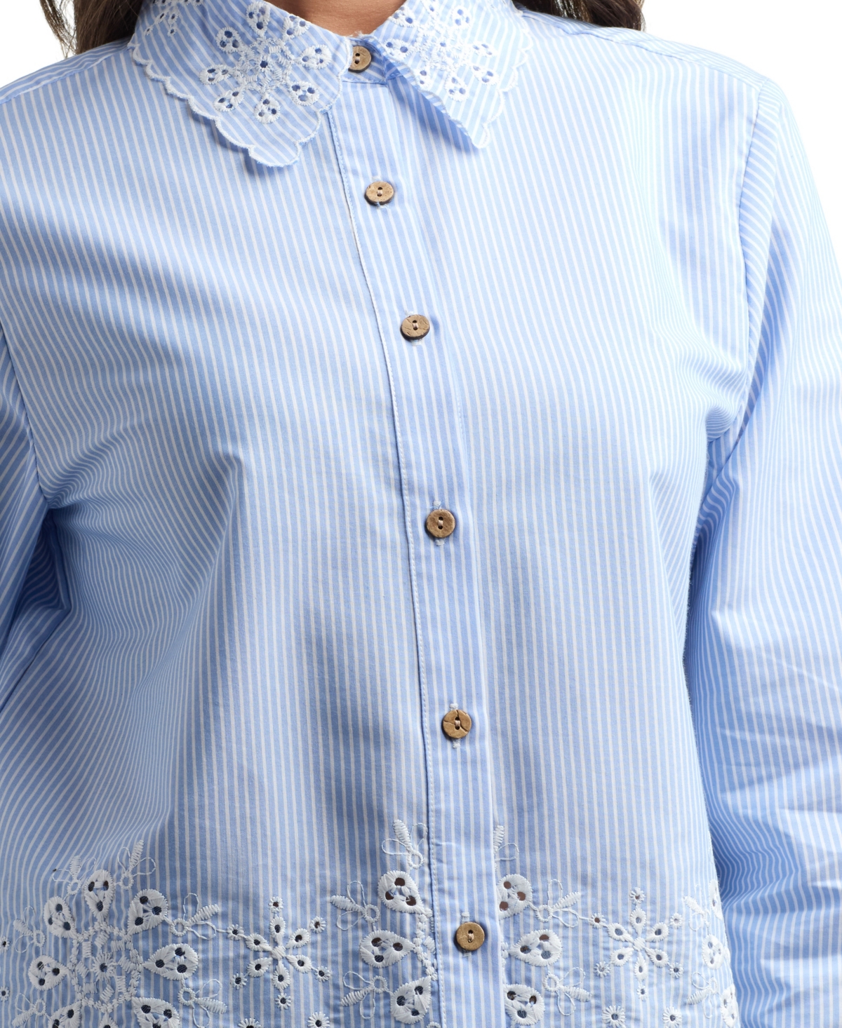 Bcx Women's Resort Button Up Long Sleeve Shirt