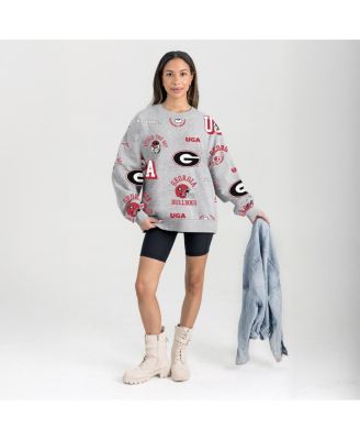 Women's Gray Georgia Bulldogs Always on Repeat Fleece Sweatshirt