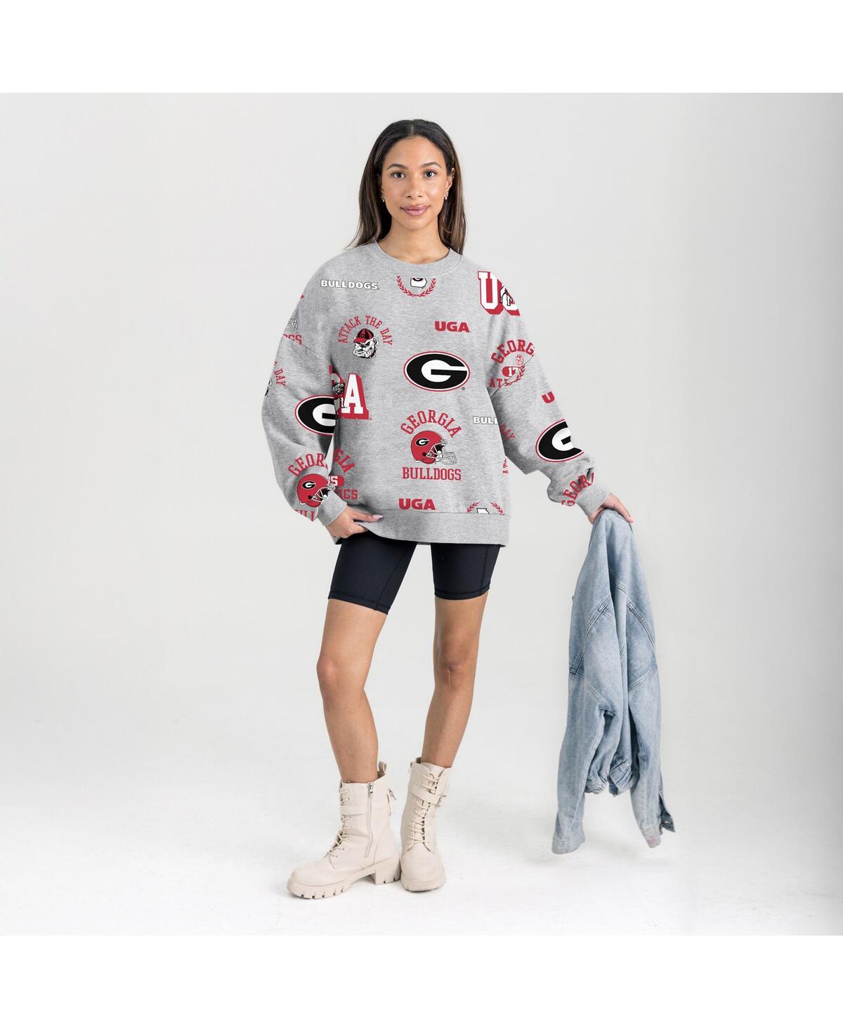 Gameday Couture Women's Gray Georgia Bulldogs Always On Repeat Fleece Sweatshirt In Gray