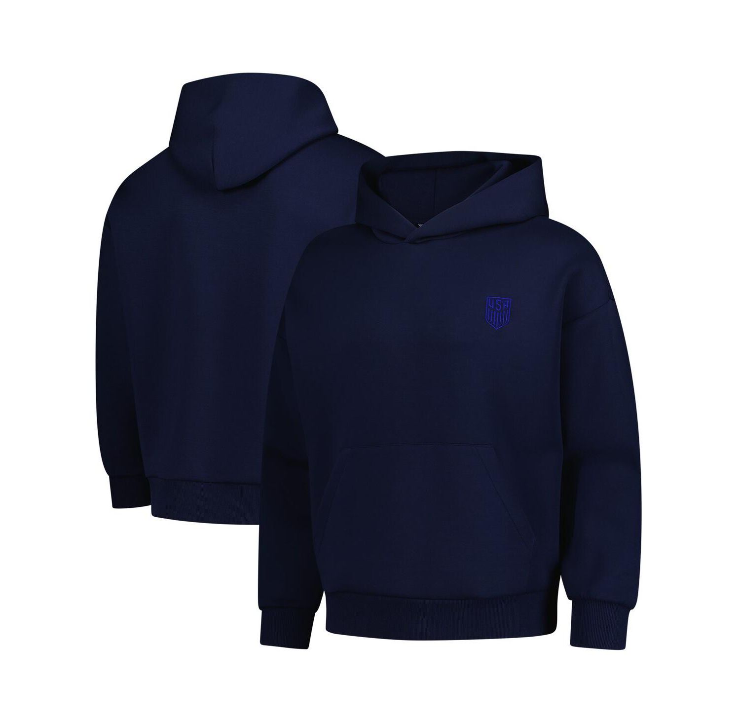 Men's Navy USMNT Luxe Signature Tri-Blend Pullover Hoodie