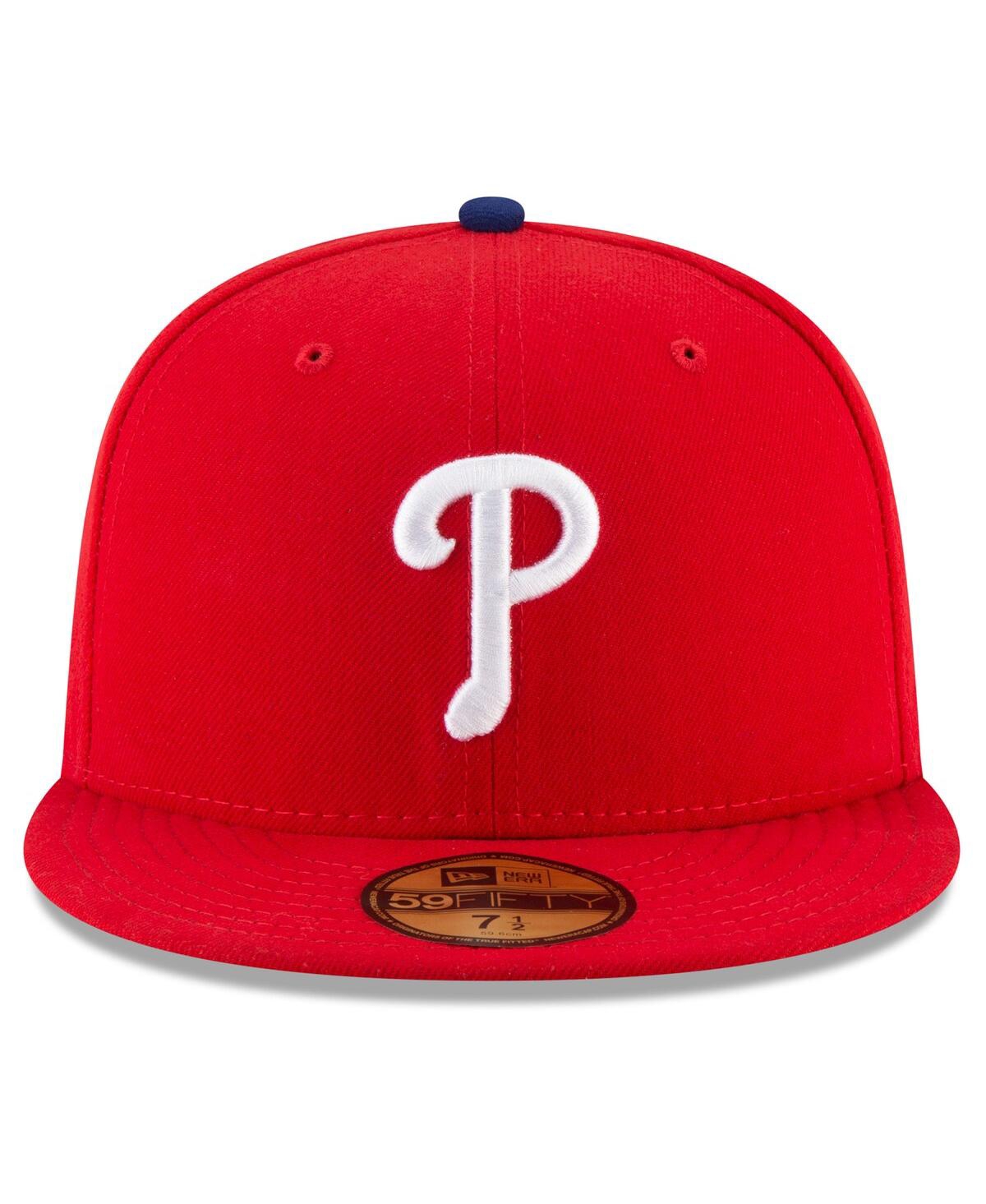 New Era Men's Red Philadelphia Phillies 2025 Mlb Postseason Side Patch 59fifty Fitted Hat In Brown