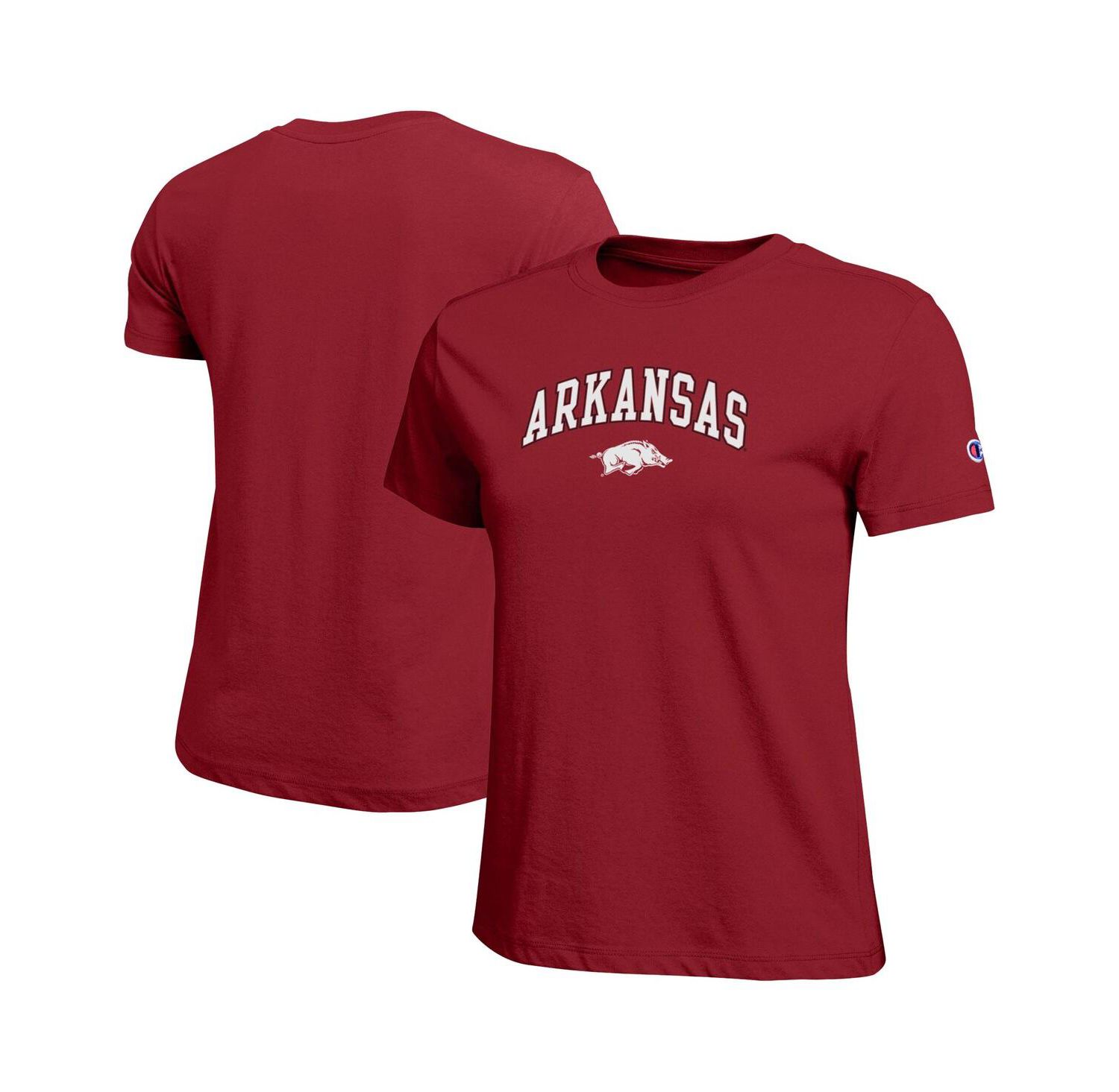 Women's Cardinal Arkansas Razorbacks Arched Over Logo T-Shirt