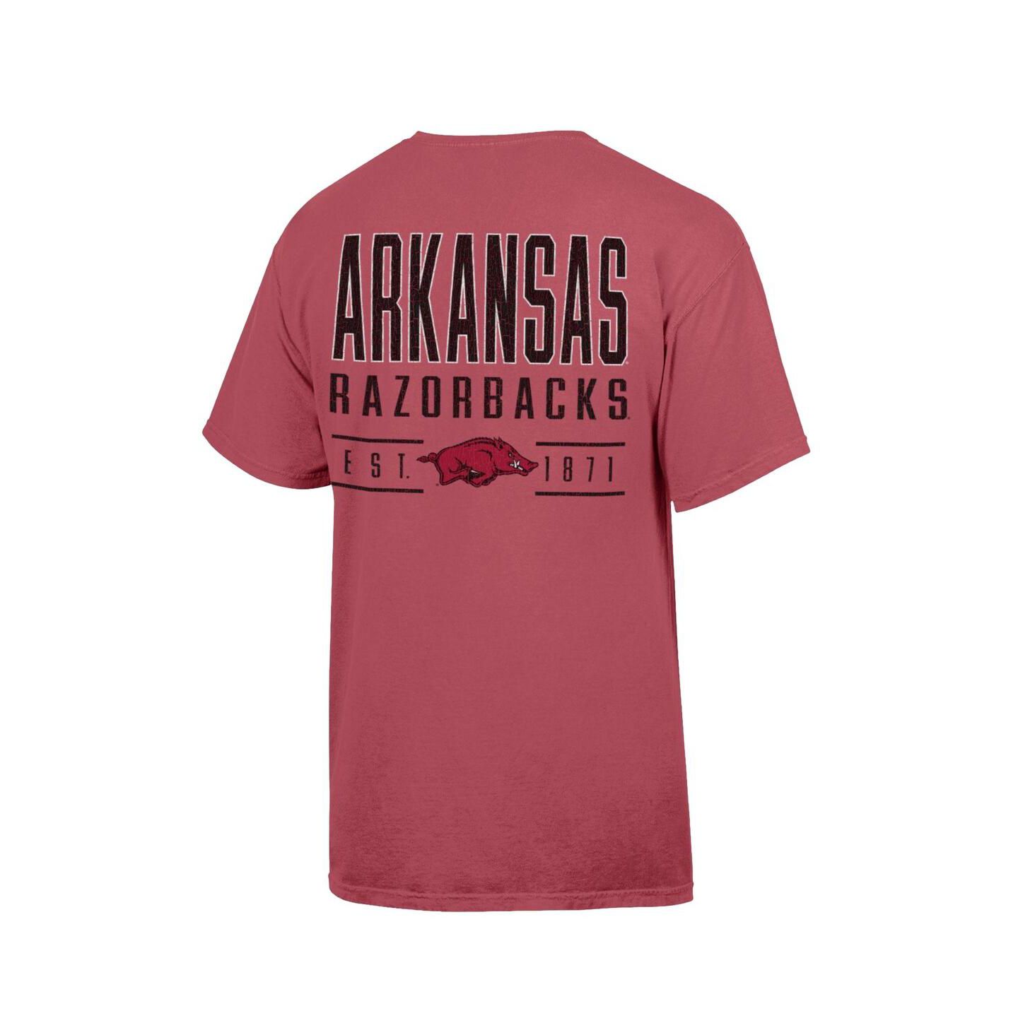 Мужская футболка Comfortwash Cardinal Arkansas Razorbacks Big Name — фото 2