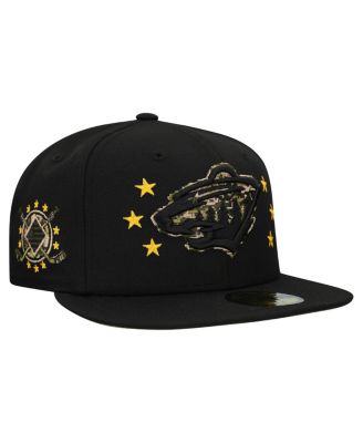 New Era - Men's Black Minnesota Wild Military Appreciation Digital Camo Stars 59FIFTY Fitted Hat