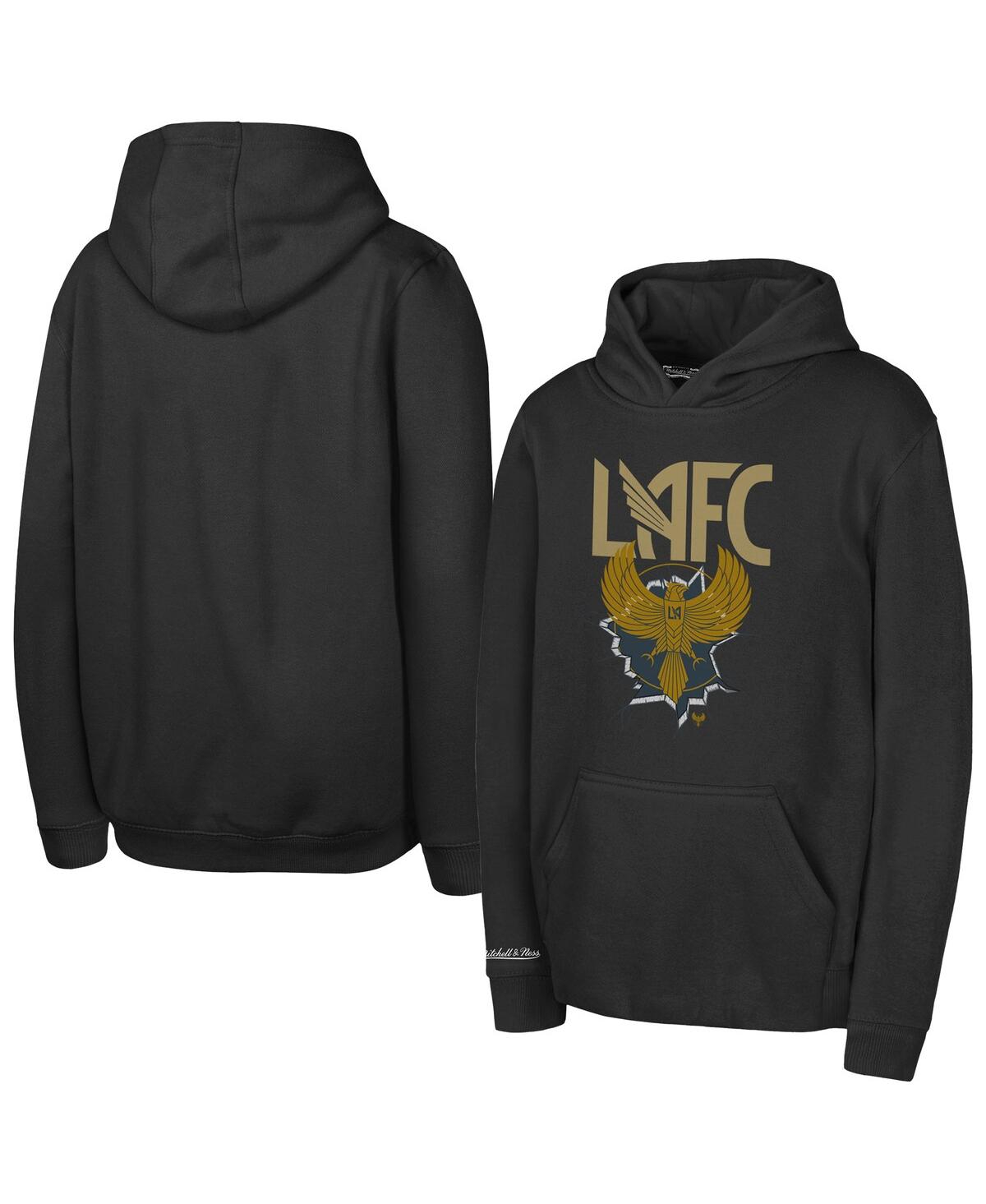 Mitchell & Ness Big Boys And Girls Black Lafc Mascot Break Out Pullover Hoodie In Black