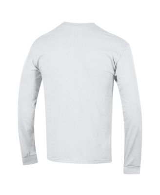 Men's White Georgia Bulldogs Arch Over Logo 2-Hit Long Sleeve T-Shirt