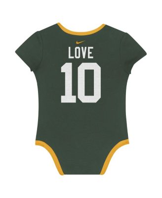 Baby Boys and Girls 3-Pack Jordan Love Green Bay Packers Name Number Bodysuit Set