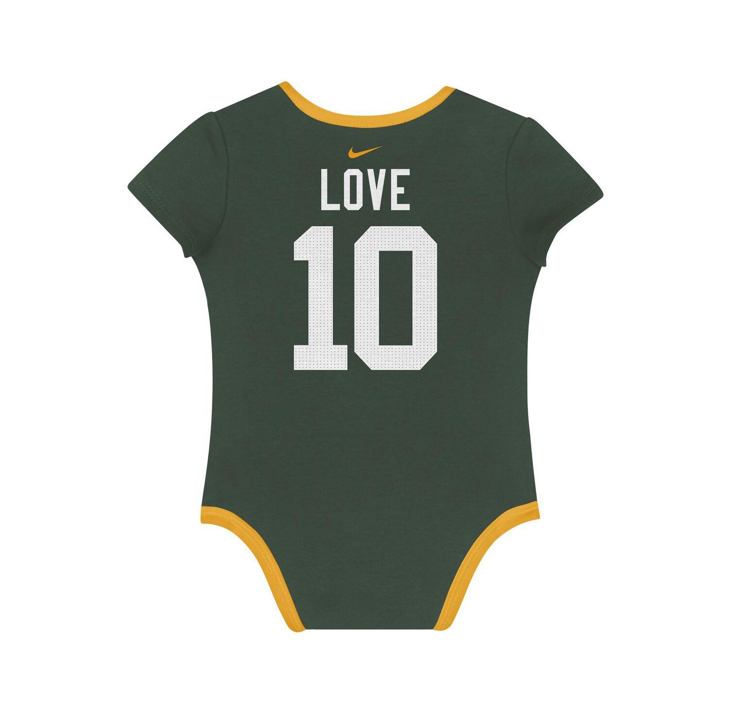 Baby Boys and Girls 3-Pack Jordan Love Green Bay Packers Name & Number Bodysuit Set