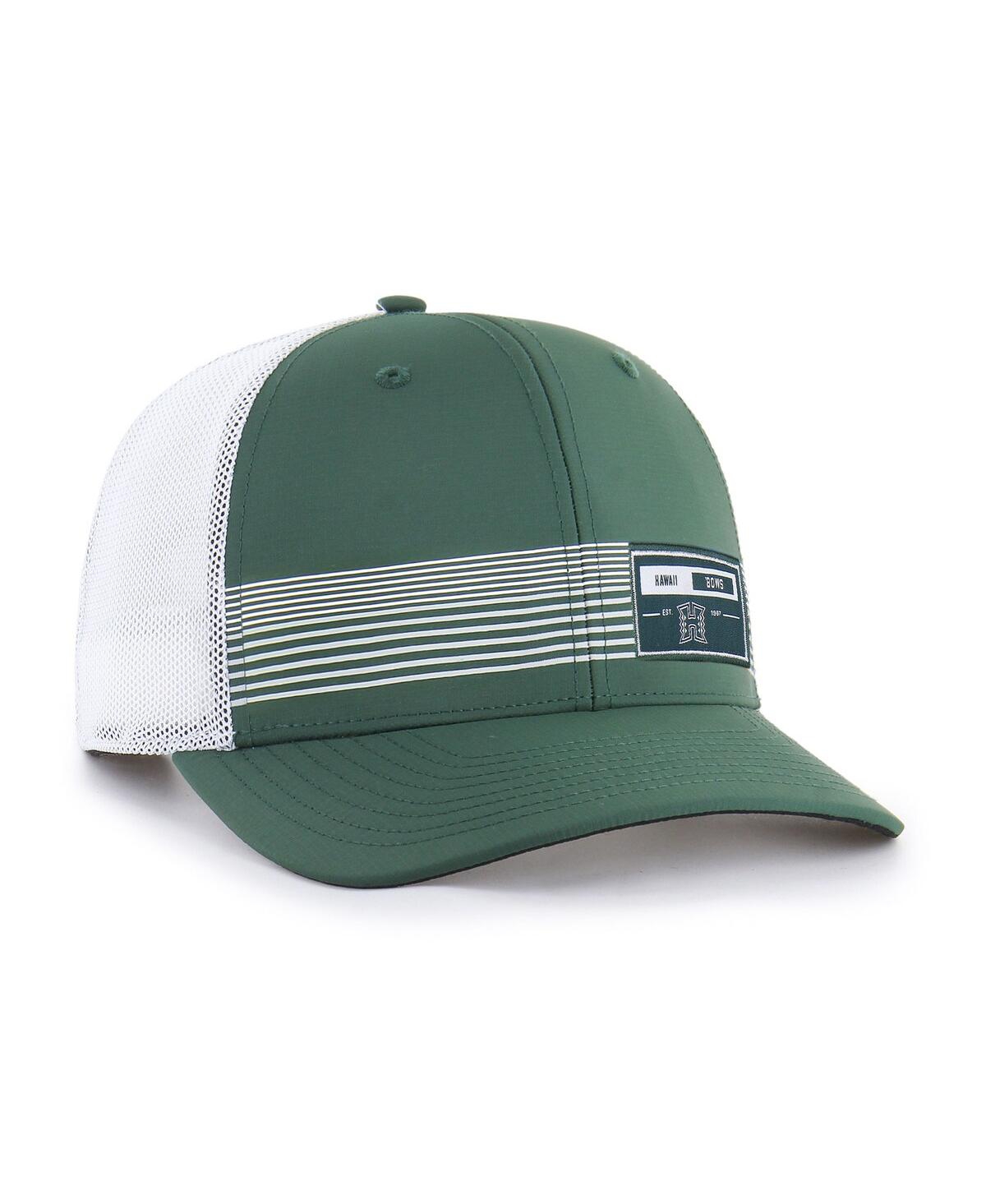 47 Brand Men's Green Hawaii Rainbow Warriors Rangefinder Brrr Trucker Adjustable Hat In Green