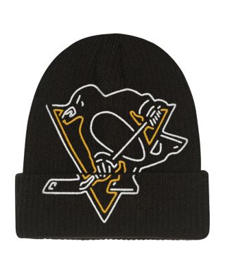 Mitchell & Ness - Big Boys and Girls Black Pittsburgh Penguins Neon Line Lights Cuffed Knit Hat