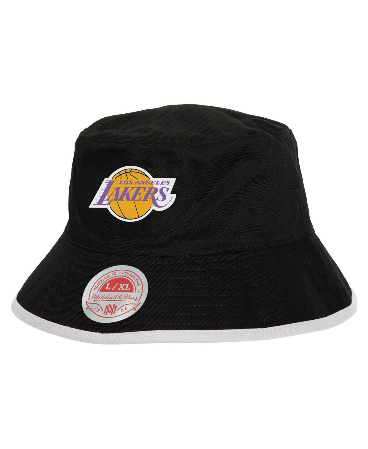 Mitchell & Ness Men's Black/light Blue Los Angeles Lakers Flip It Reversible Bucket Hat In Multi