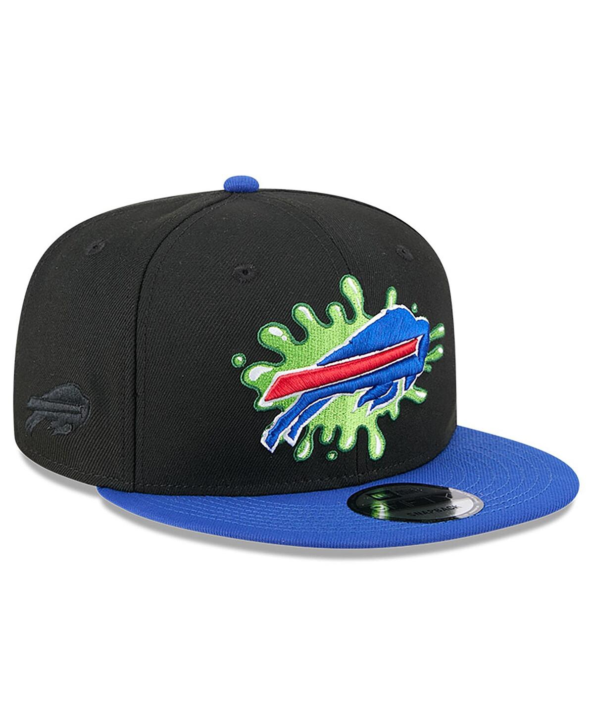 New Era Men's Black/royal Buffalo Bills Nickelodeon Slime 9fifty Snapback Hat In Black