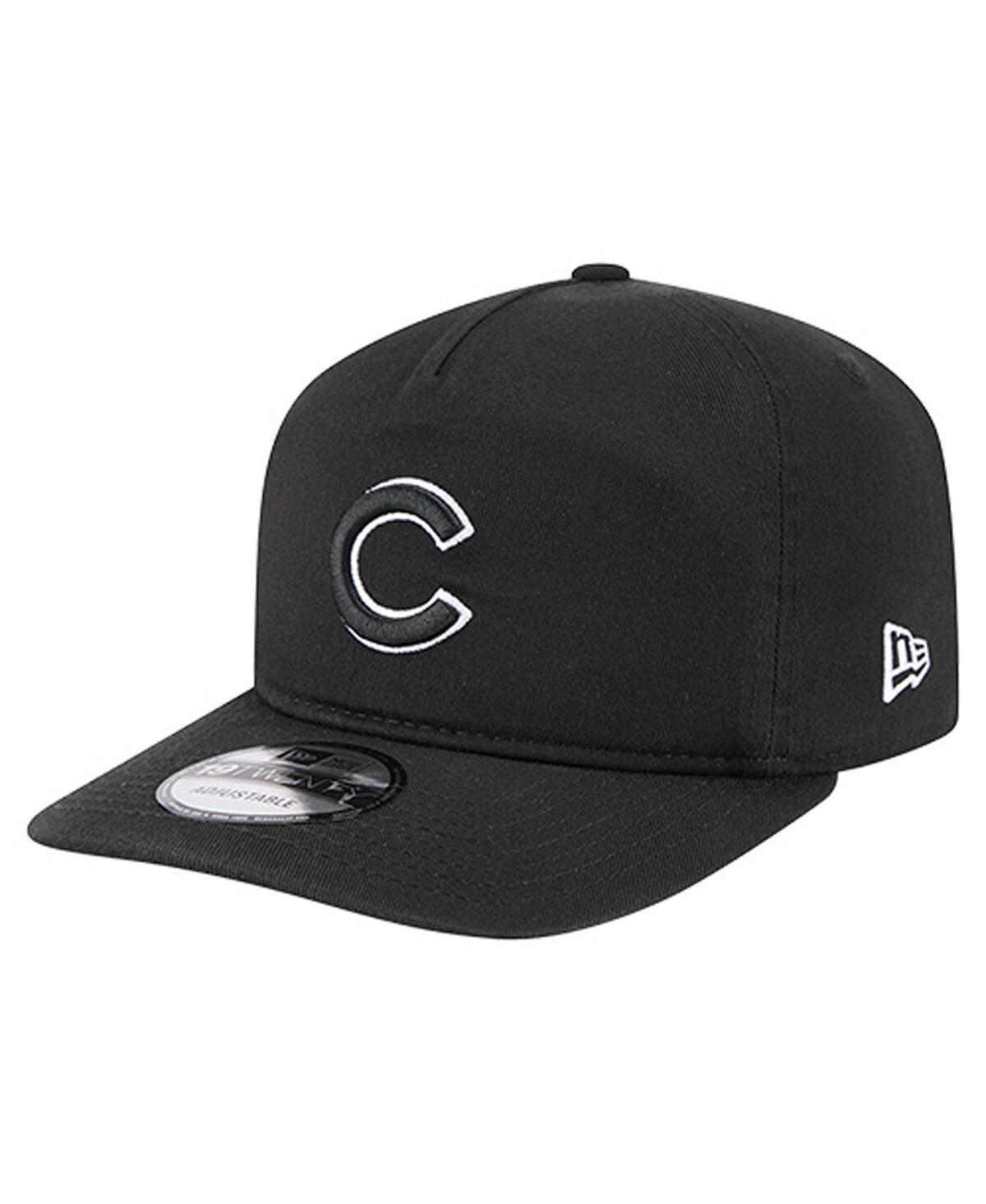New Era Men's Black/white Chicago Cubs 19twenty Adjustable Hat In Blue