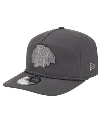 New Era - Men's Graphite Chicago Blackhawks Tonal Rope 19TWENTY Adjustable Hat