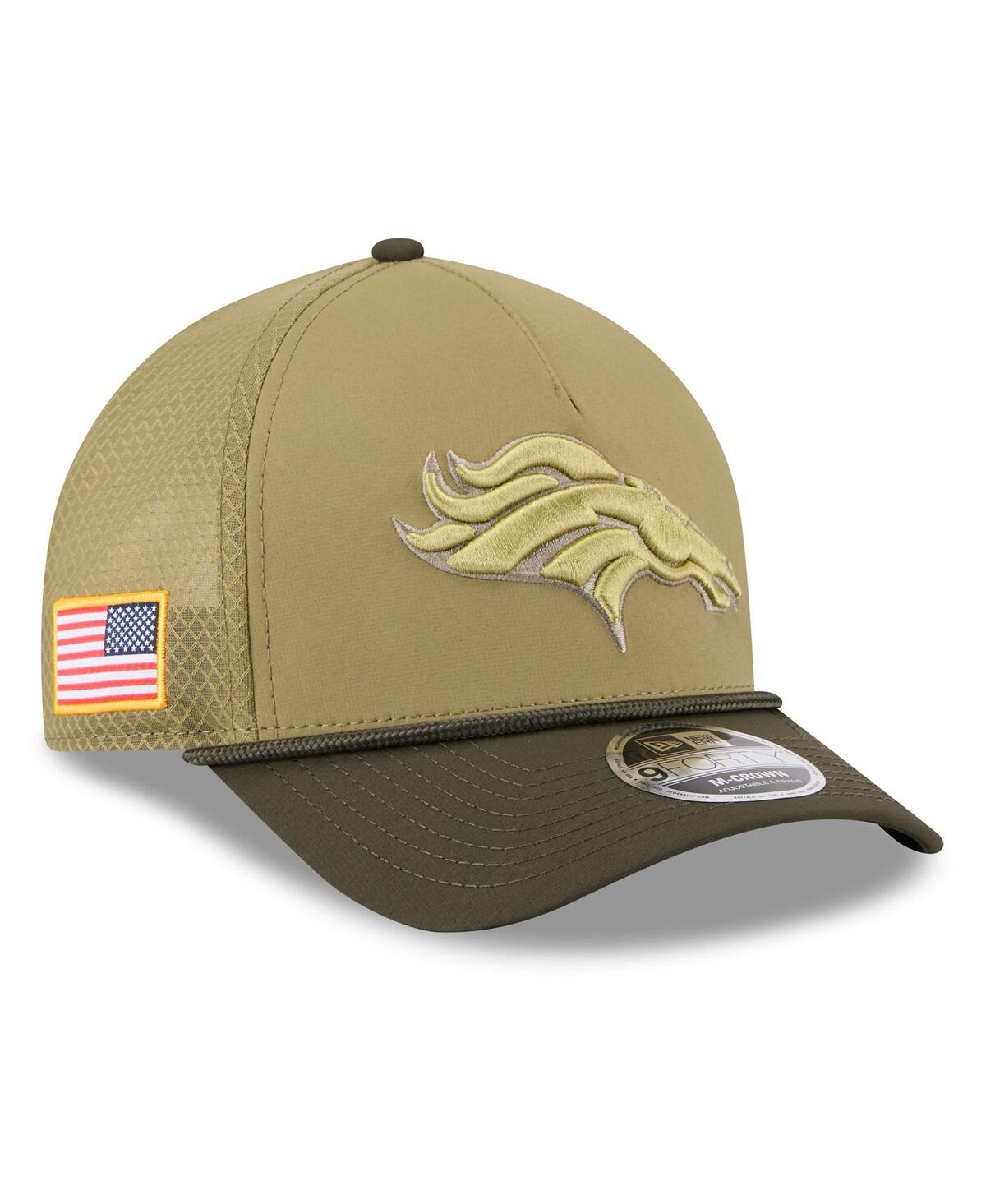 New Era Men's Green Denver Broncos 2025 Salute To Service 9forty A-frame M-crown Adjustable Hat In Green