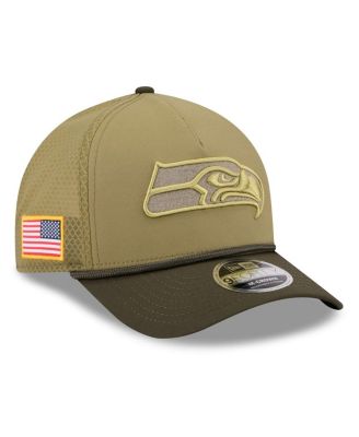 New Era - Men's Green Seattle Seahawks 2025 Salute to Service 9FORTY A-Frame M-Crown Adjustable Hat