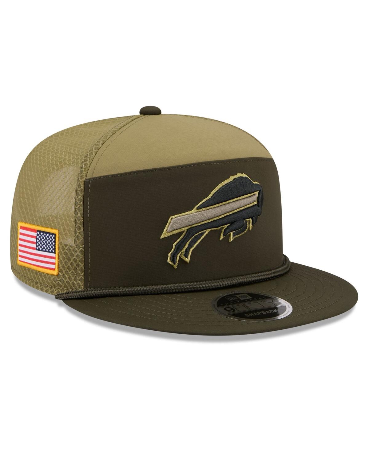 New Era Men's Dark Green Buffalo Bills 2025 Salute To Service Split Panel 9fifty Snapback Hat In Green