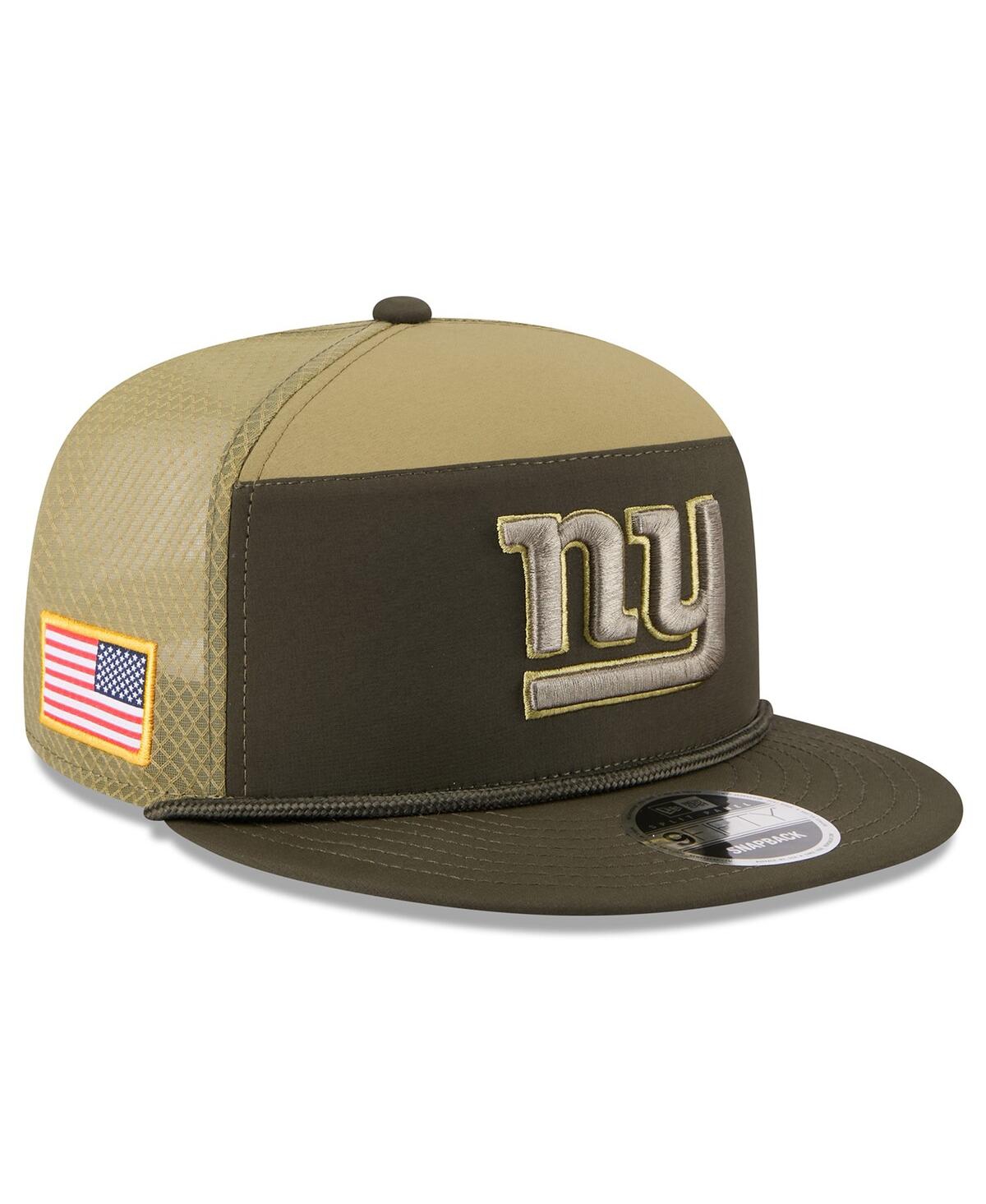 New Era Men's Dark Green New York Giants 2025 Salute To Service Split Panel 9fifty Snapback Hat In Green