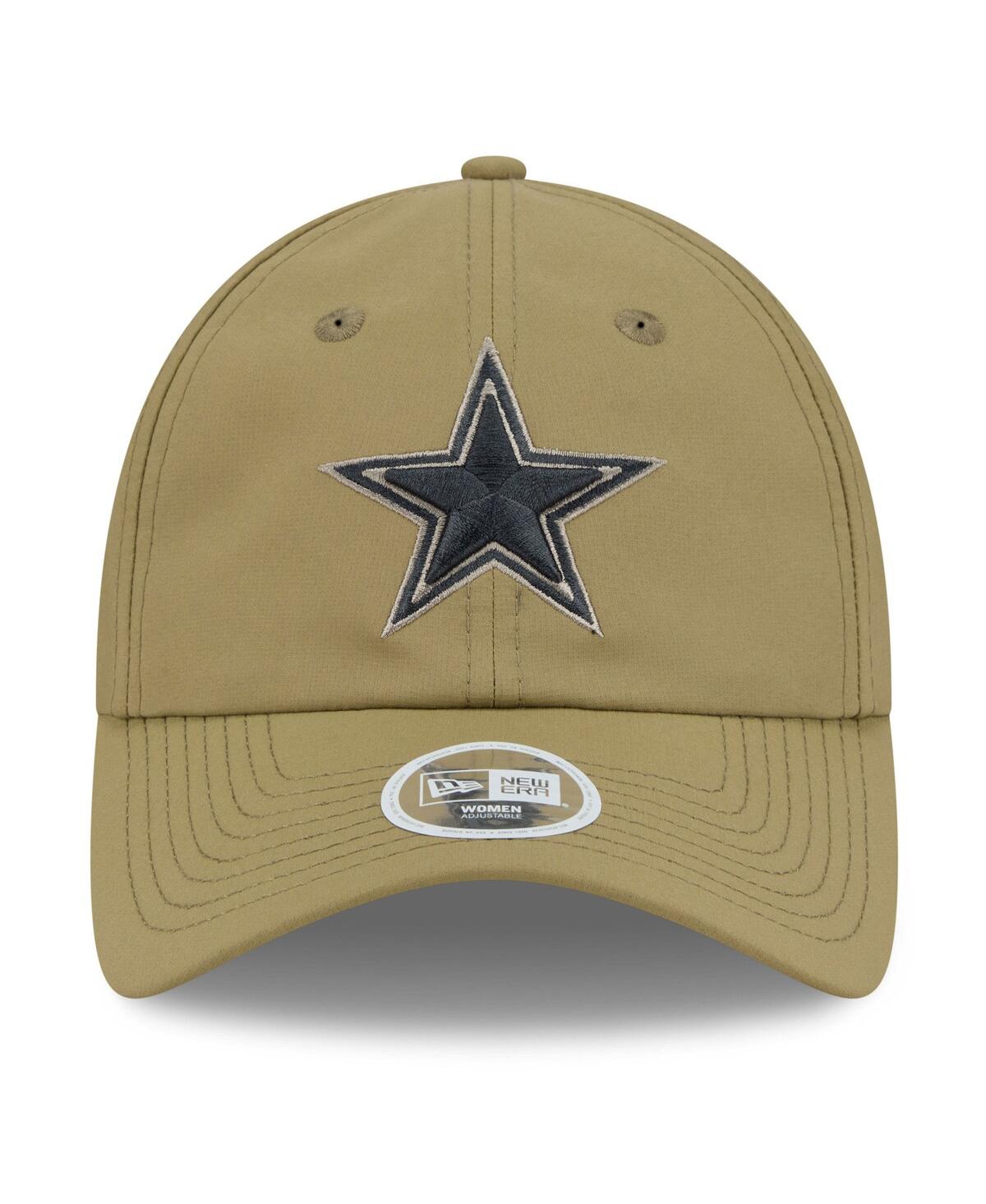 New Era Women's Green Dallas Cowboys 2025 Salute To Service Pony Tail Adjustable Hat In Green