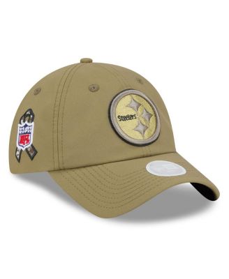 New Era - Women's Green Pittsburgh Steelers 2025 Salute to Service Pony Tail Adjustable Hat