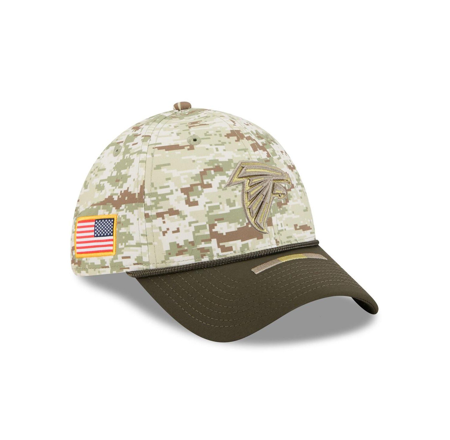 Men's Camo/Dark Green Atlanta Falcons 2025 Salute to Service 39THIRTY Flex Hat