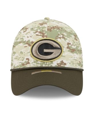 Men's Camo/Dark Green/Dark Green Green Bay Packers 2025 Salute to Service 39THIRTY Flex Hat
