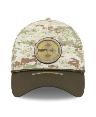 Men's Camo/Dark Green/Dark Green Pittsburgh Steelers 2025 Salute to Service 39THIRTY Flex Hat