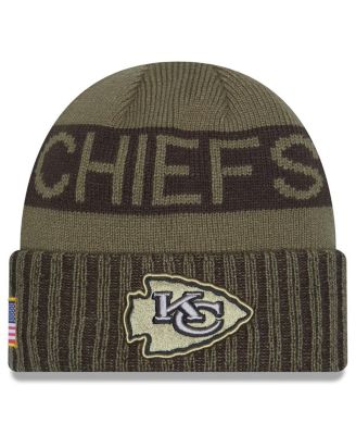New Era - Men's Dark Green Kansas City Chiefs 2025 Salute to Service Cuffed Knit Hat