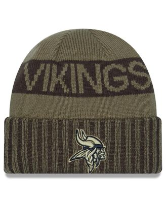 New Era - Men's Dark Green Minnesota Vikings 2025 Salute to Service Cuffed Knit Hat