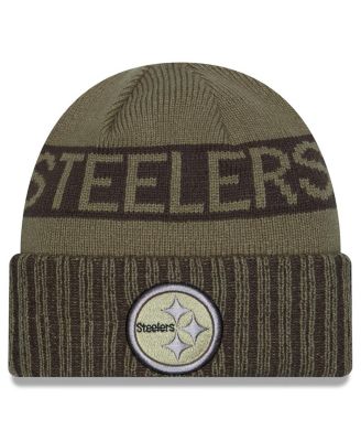New Era - Men's Dark Green Pittsburgh Steelers 2025 Salute to Service Cuffed Knit Hat