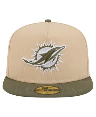 Men's&nbsp;Beige/Olive Miami Dolphins Color Pack A-Frame 59FIFTY Fitted Hat