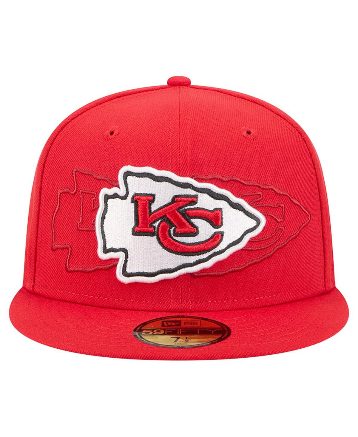 New Era Men'sâ Red Kansas City Chiefs Tri-hit 59fifty Fitted Hat In Red