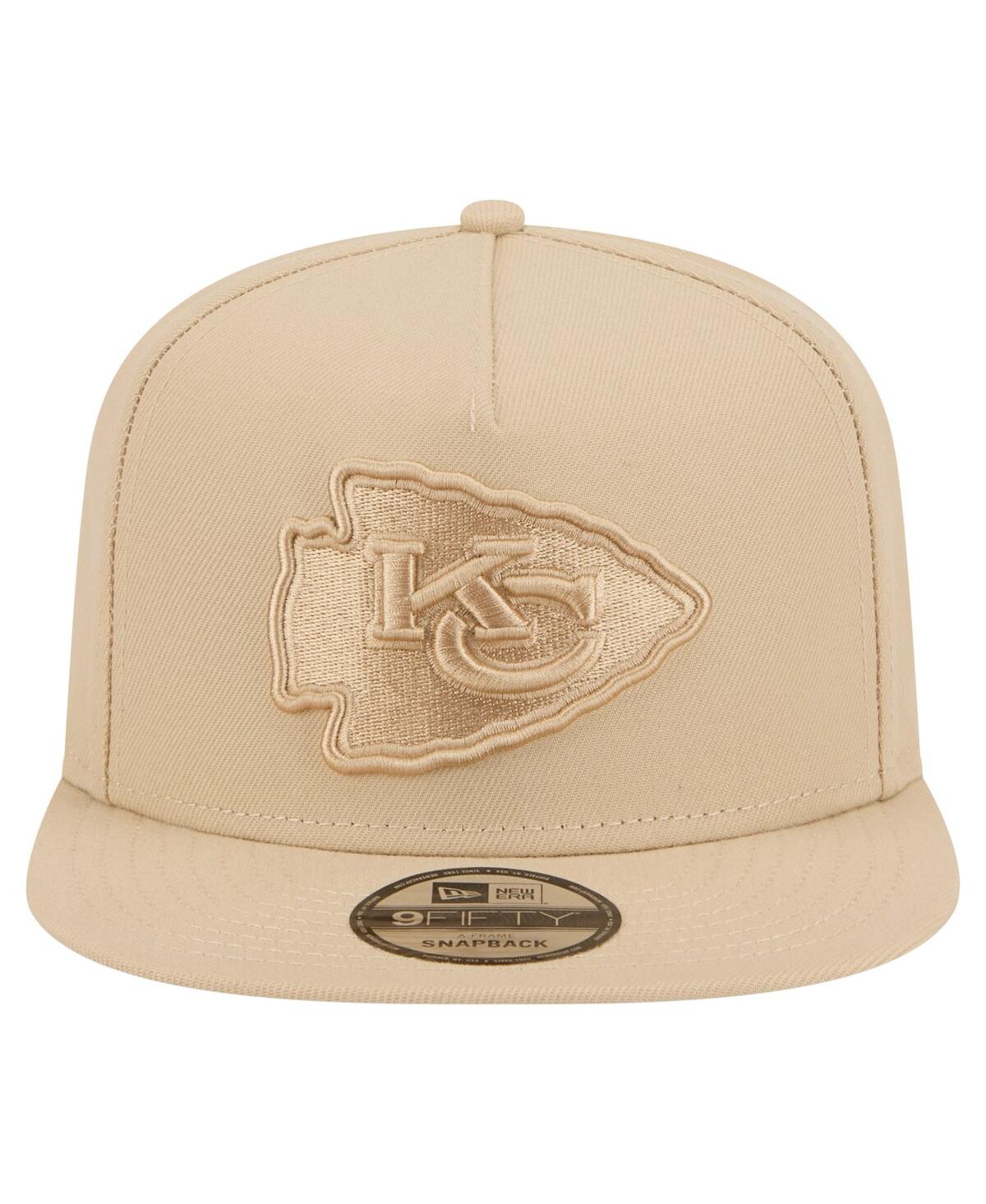 New Era Men'sâ Light Beige Kansas City Chiefs Color Pack A-frame 9fifty Snapback Hat In Brown