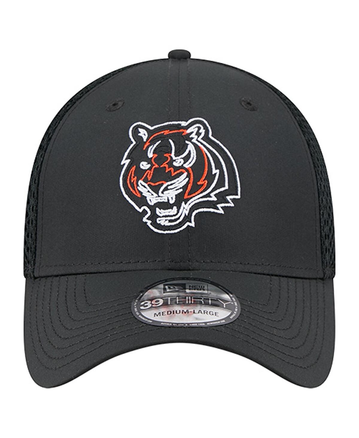 New Era Men'sâ Black Cincinnati Bengals Outline 39thirty Flex Hat In Black