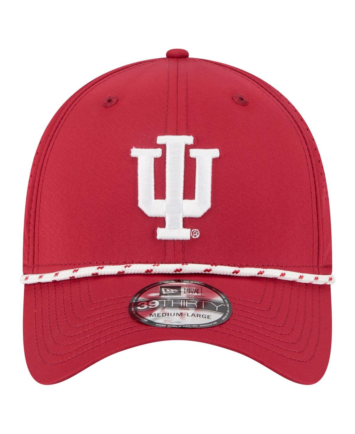 New Era Men'sâ Crimson Indiana Hoosiers Rope 39thirty Flex Hat In Red