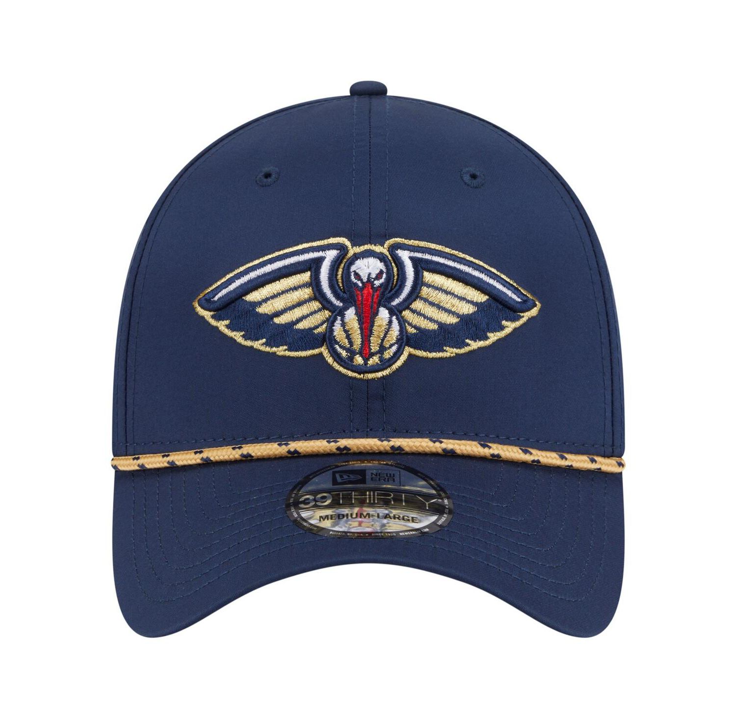 Men's Navy New Orleans Pelicans Featherweight Poly Rope Flex 39Thirty Hat
