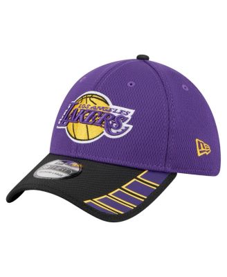 New Era - Men's&nbsp;Purple Los Angeles Lakers Visor Hit 39THIRTY Flex Hat
