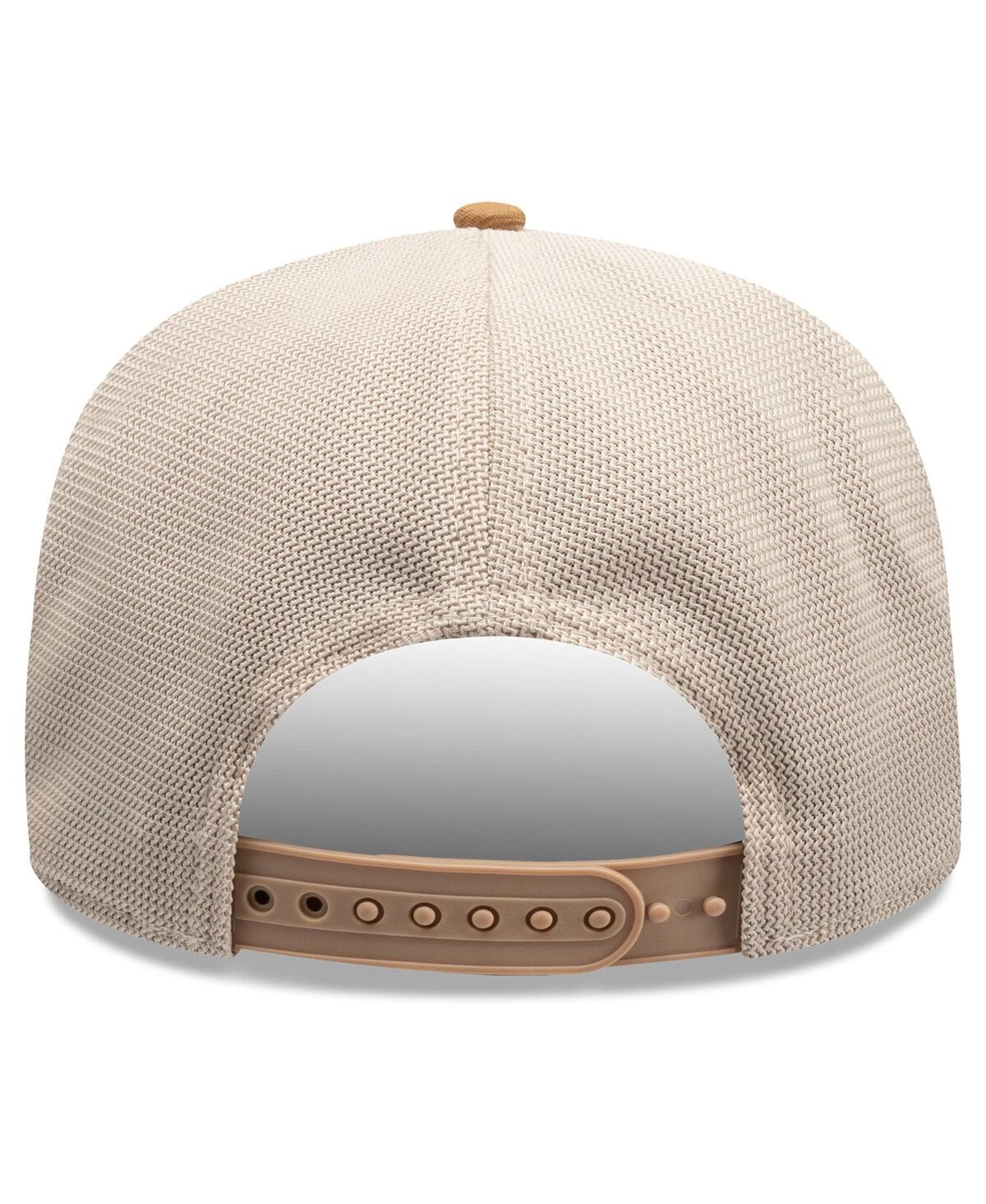 New Era Men's Stone/white Houston Astros 9seventy Trucker Adjustable Hat In Brown