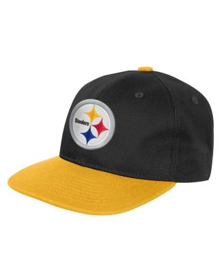 Outerstuff - Big Boys and Girls Black Pittsburgh Steelers True Retro Adjustable Hat