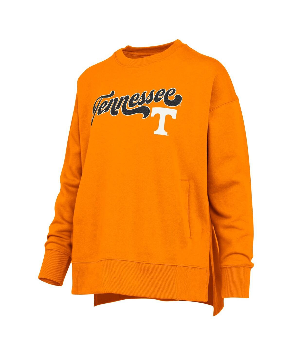 Pressbox Women's Tennessee Orange Tennessee Volunteers Bonanza Chenille Harper Script Sweatshirt In Orange