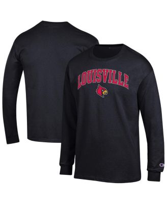 Champion - Men's&nbsp;Black Louisville Cardinals Arch Over Logo Long Sleeve T-Shirt