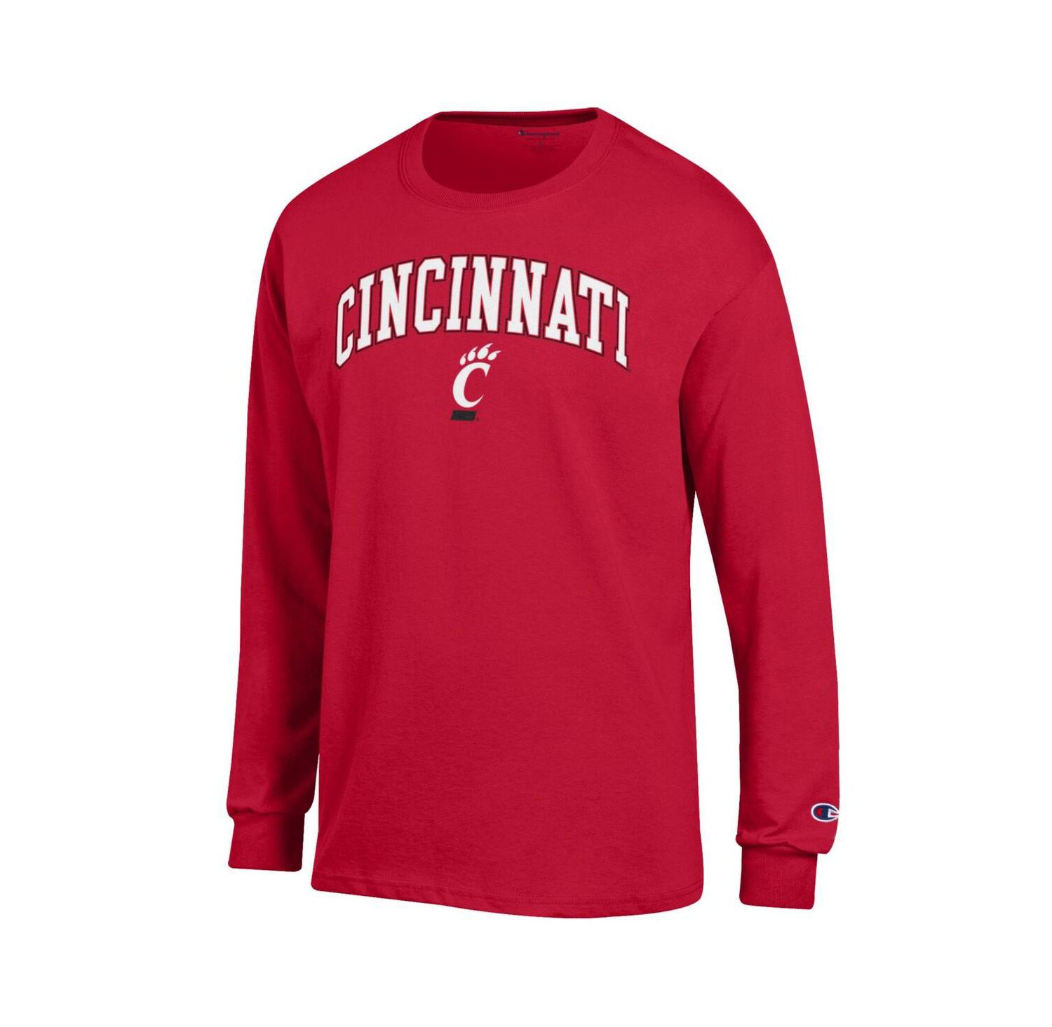 Men's Red Cincinnati Bearcats Arch Over Logo Long Sleeve T-Shirt