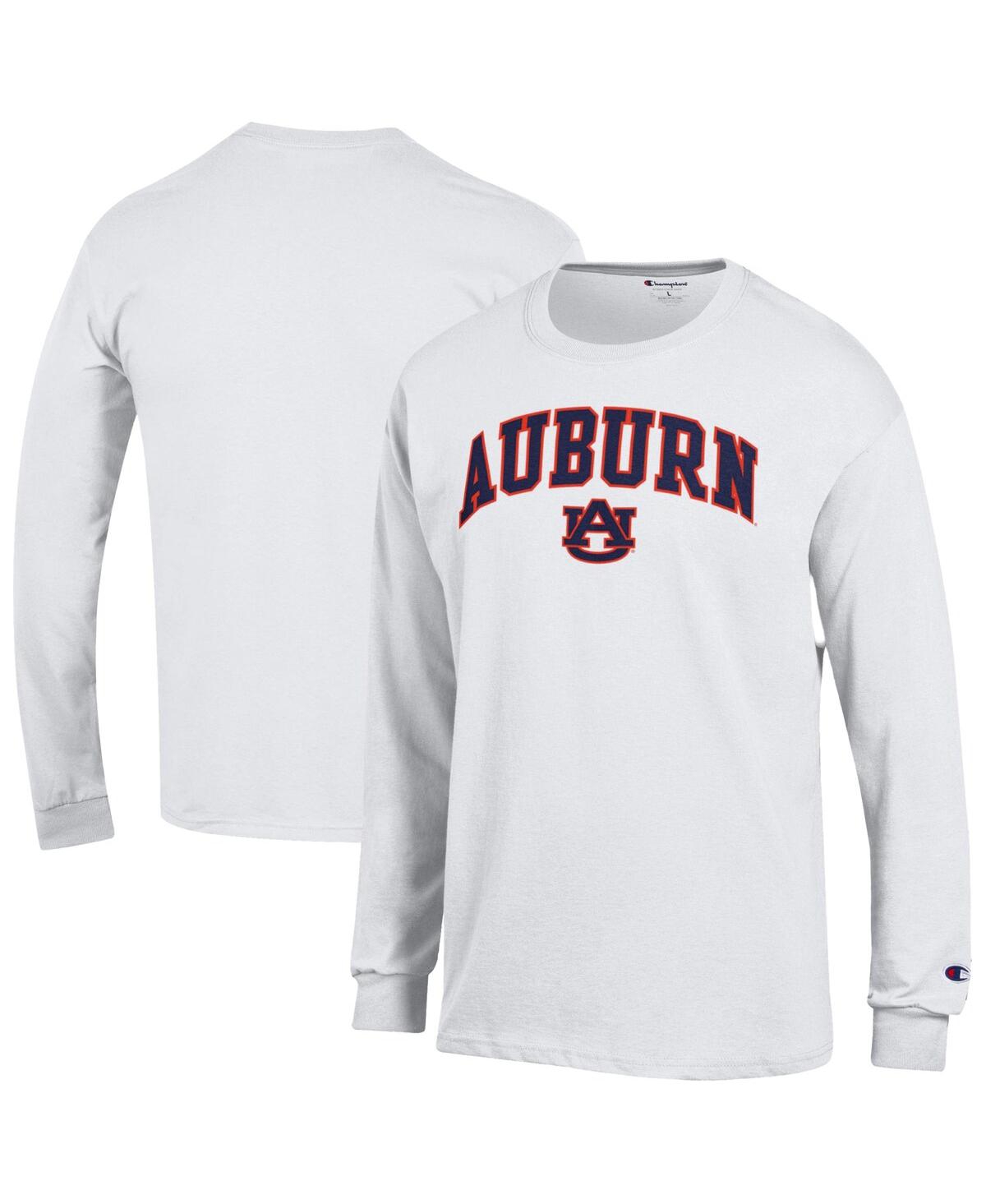 Champion Men's White Auburn Tigers Arch Over Logo Long Sleeve T-Shirt