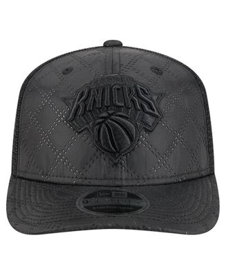 New Era Men's Black New York Knicks Quilted Nylon 9SEVENTY Trucker