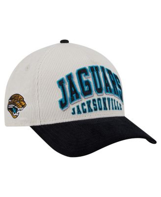 New Era - Men's&nbsp;Cream/Black Jacksonville Jaguars Throwback Two-Tone Sided Corduroy 9FORTY A-Frame Adjustable Hat